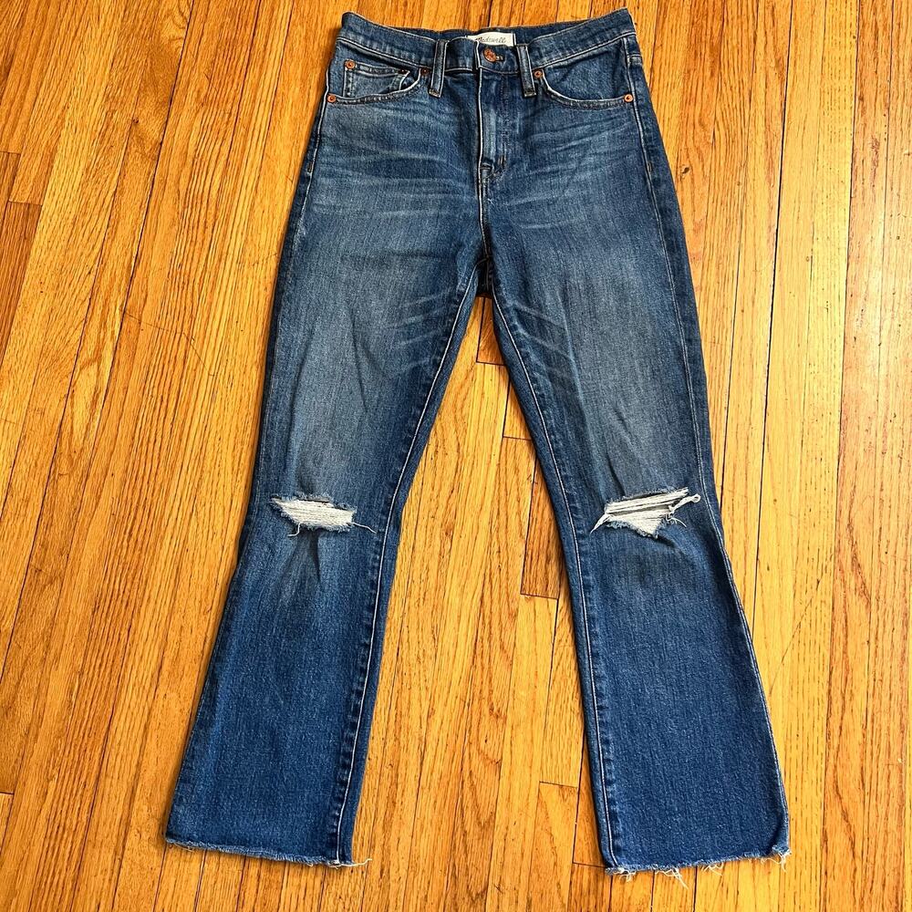 Madewell Jeans Womens 26 High Rise Demi Boot Blue Pants Crop
